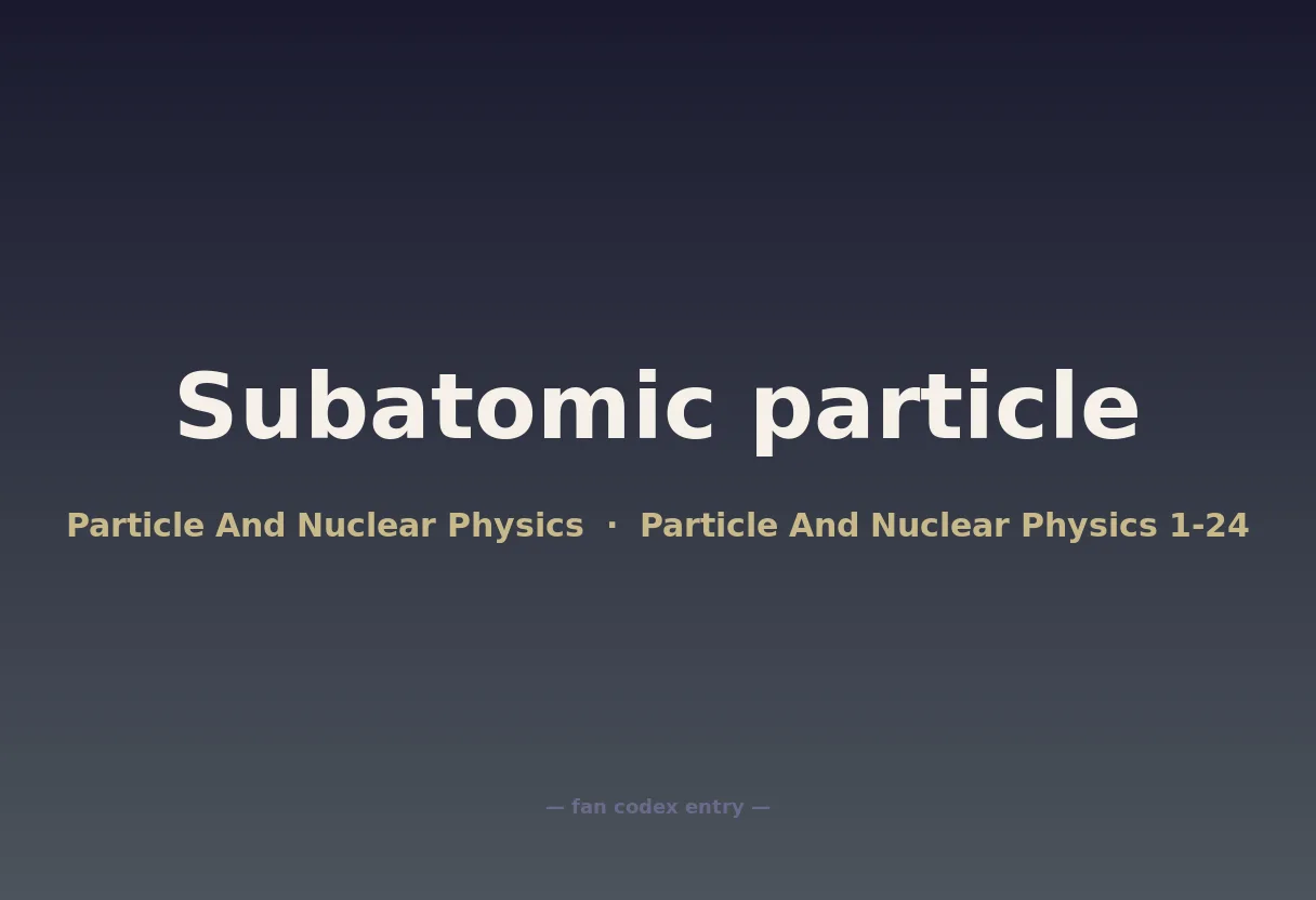 Subatomic particle