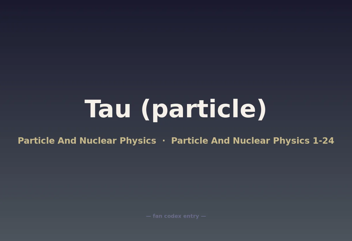 Tau (particle)