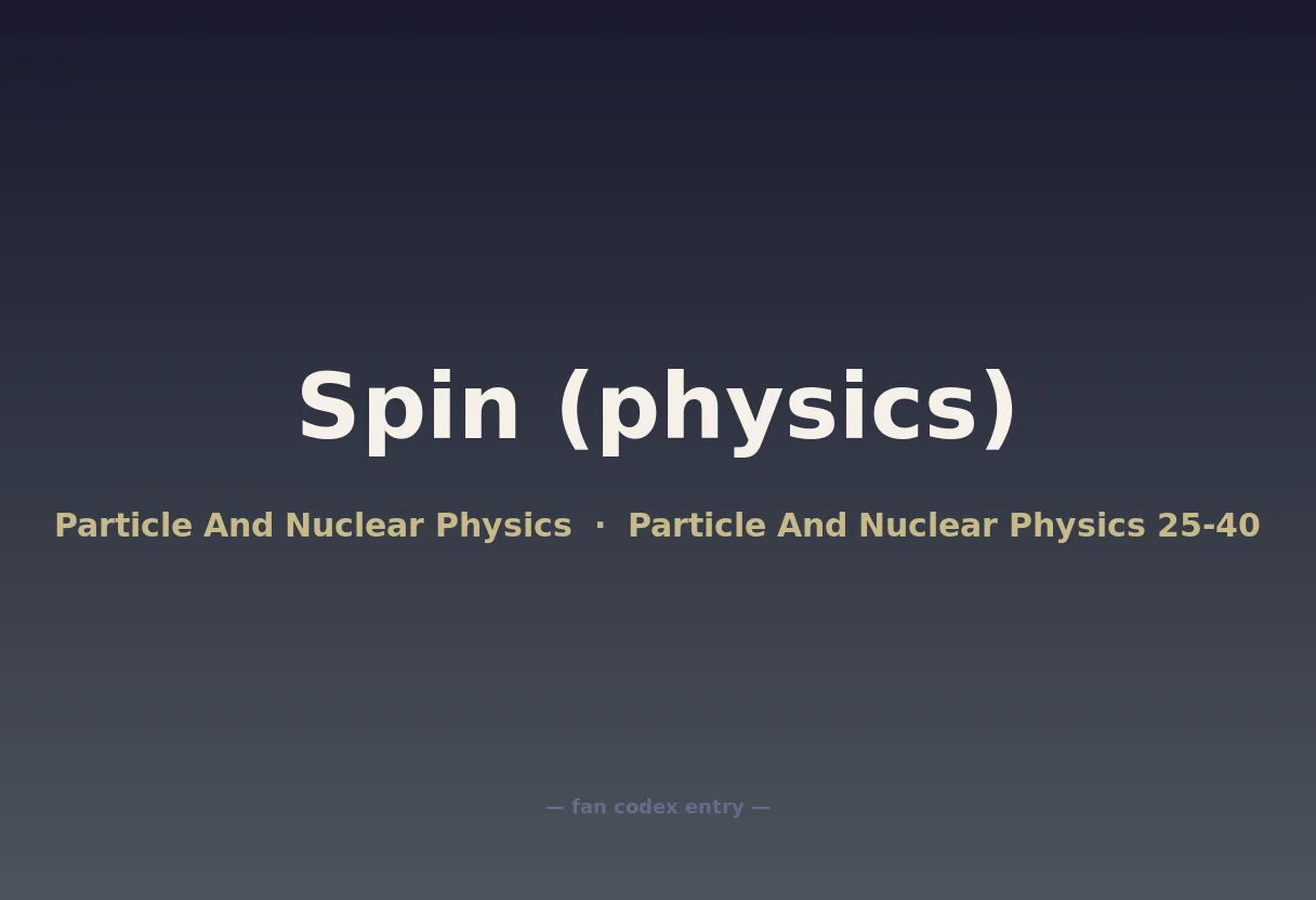 Spin (physics)