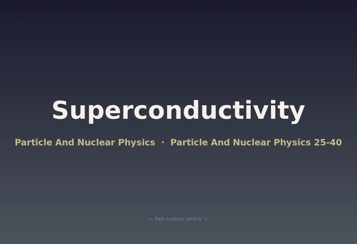Superconductivity